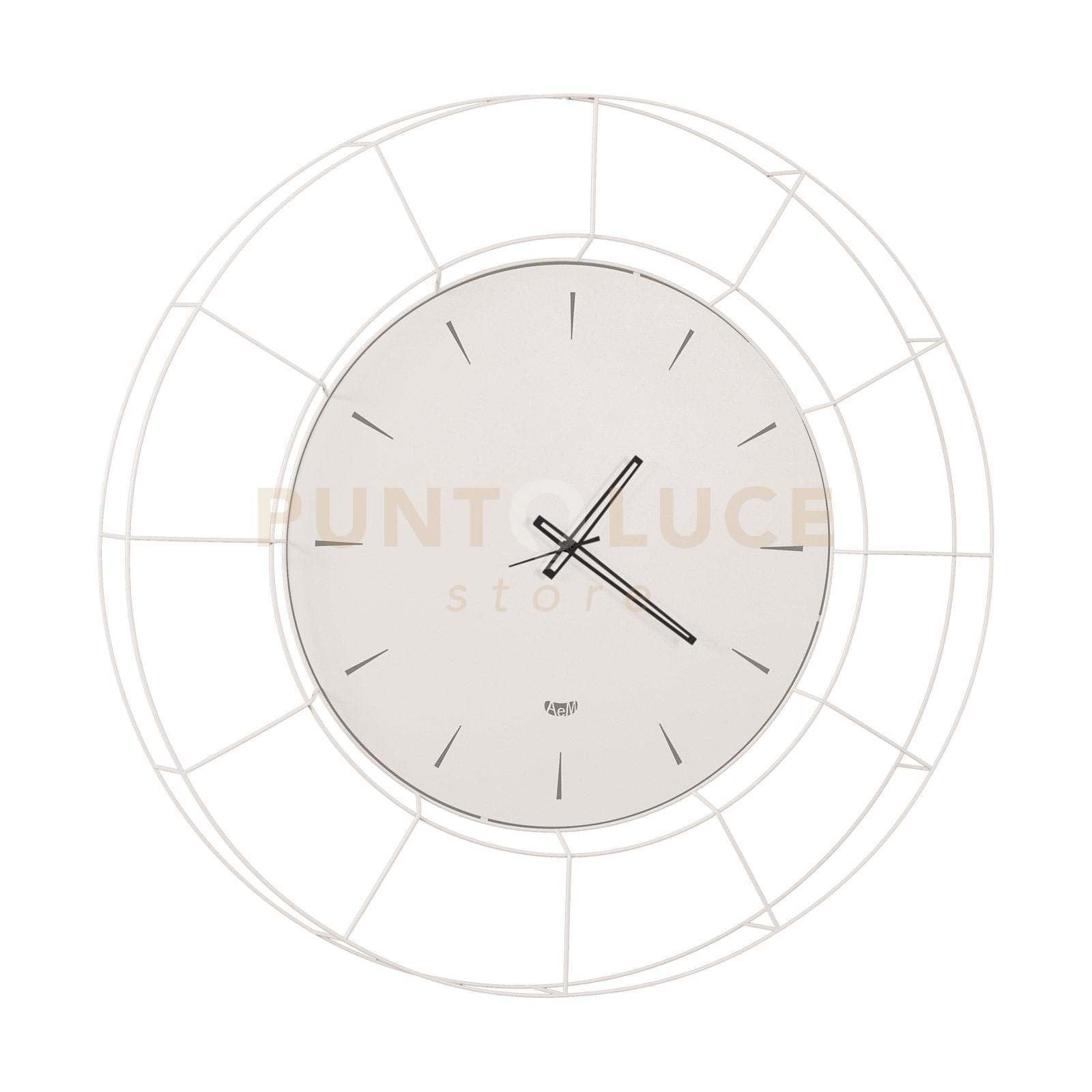 orologio contemporaneo da appendere grande nudo Bianco in Ferro 94cmdidiametro