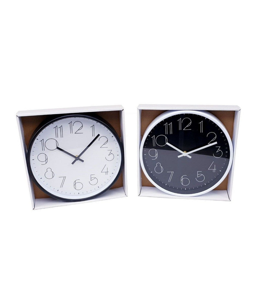 Orologio Da Parete Analogico Rotondo Cucina Stanza Casa Arredamento 25 Cm 206707         