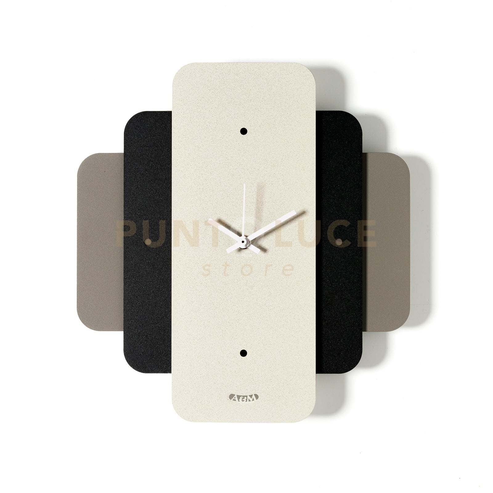 orologio da parete empire Fango ,nero ,avorio in Ferro 28x30hcm