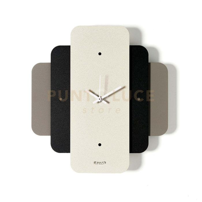 orologio da parete empire Fango ,nero ,avorio in Ferro 28x30hcm