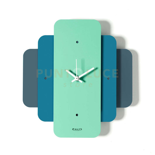 orologio da parete empire Petrolio ,blu oltremare ,verde acqua in Ferro 28x30hcm