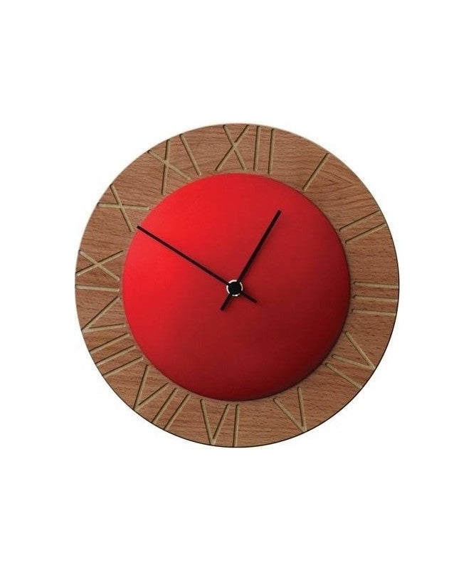 Orologio da parete Ettore in mdf e varie finiture Made in Italy