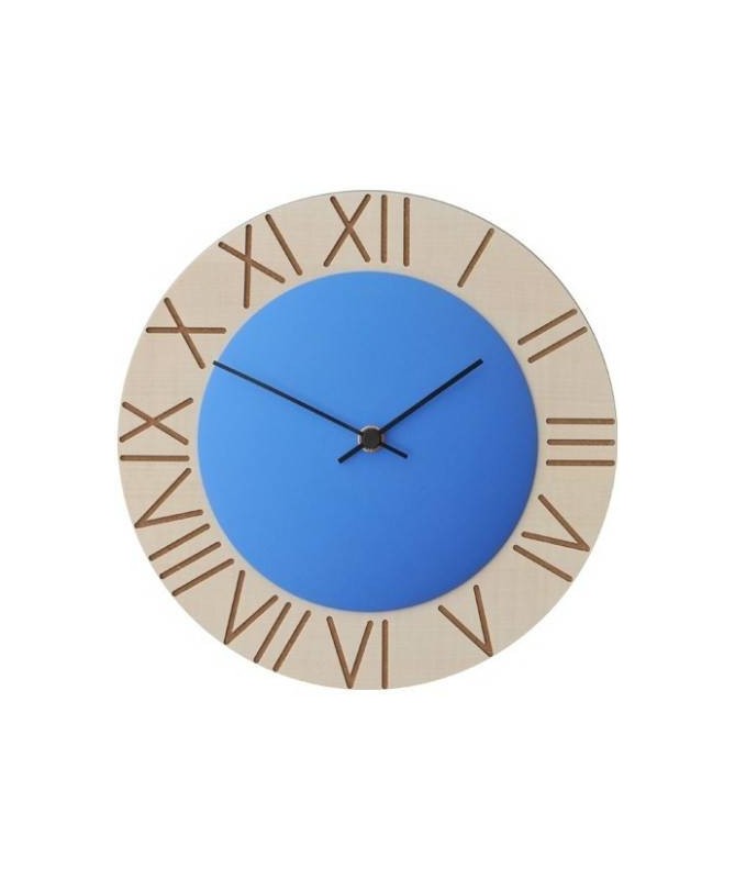 Orologio da parete Ettore in mdf e varie finiture Made in Italy