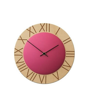 Orologio da parete Ettore in mdf e varie finiture Made in Italy