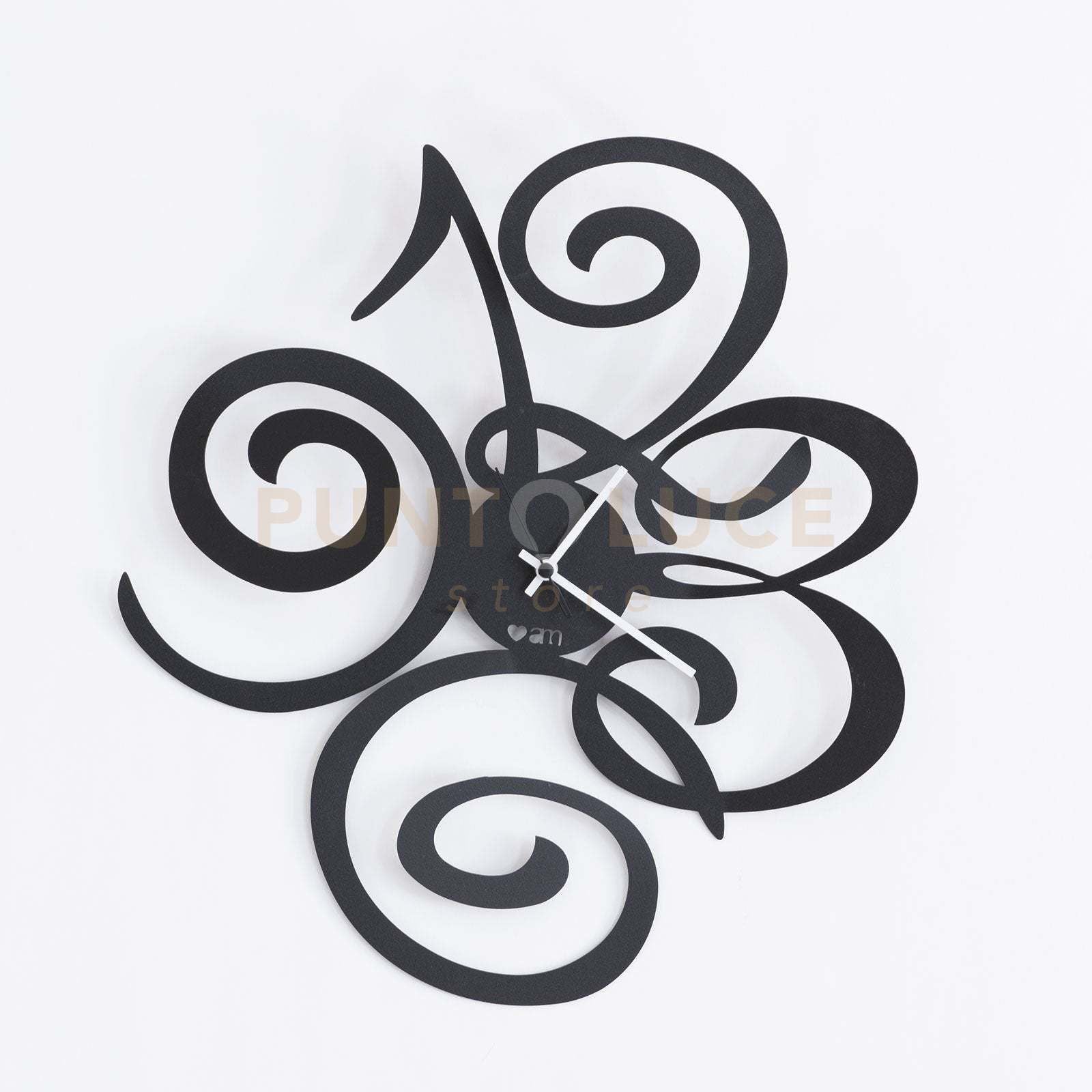 orologio da parete glamour filomena Nero in Ferro 40x45mh