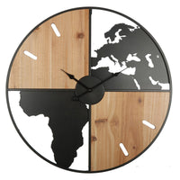 Orologio Da Parete Half ø 67 Metallo E Mdf