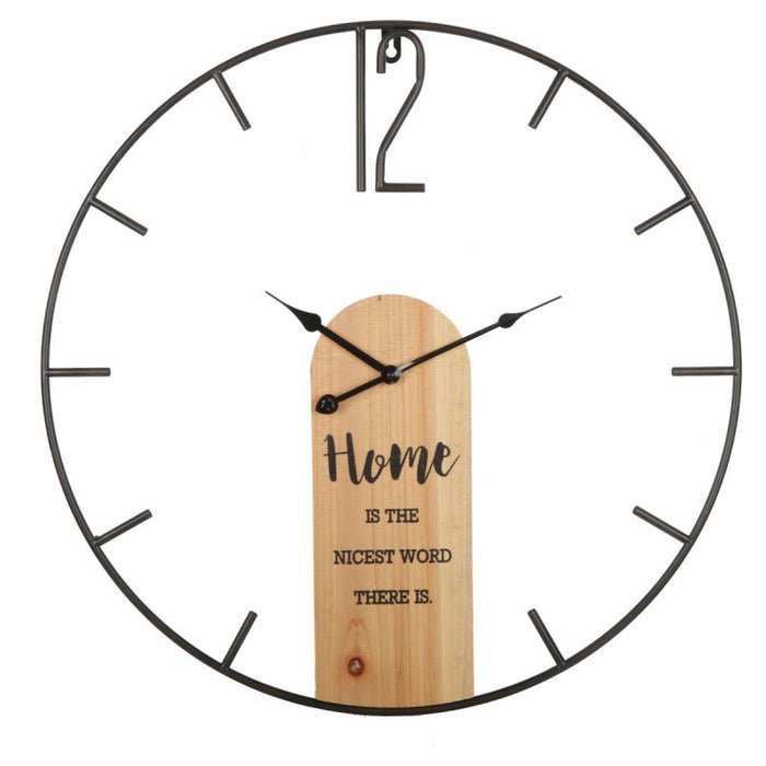 Orologio Da Parete Home ø 60 Metallo E Mdf