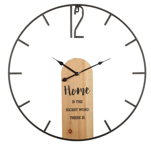Orologio Da Parete Home ø 60 Metallo E Mdf