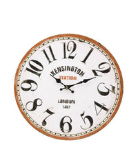 Orologio Da Parete In Legno Rotondo Vintage Retro' Analogico Casa Cucina 218694         