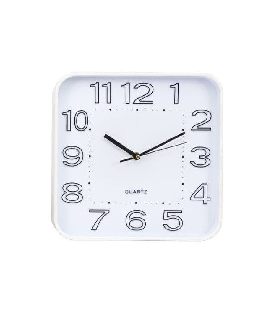Orologio Da Parete Muro A Quarzo Quadrato Analogico Casa Ufficio Da 30 Cm 196872         