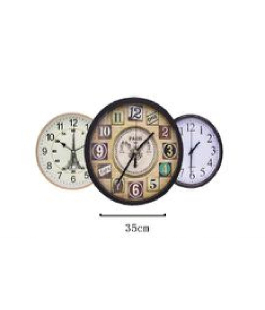 Orologio Da Parete Muro Da 35 Cm Casa Cucina Ufficio Modelli Assortiti Tx-9144         