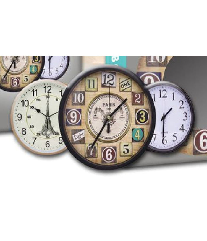 Orologio Da Parete Muro Diametro 30cm Casa Cucina Vari Modelli Assortiti Tx-9143         