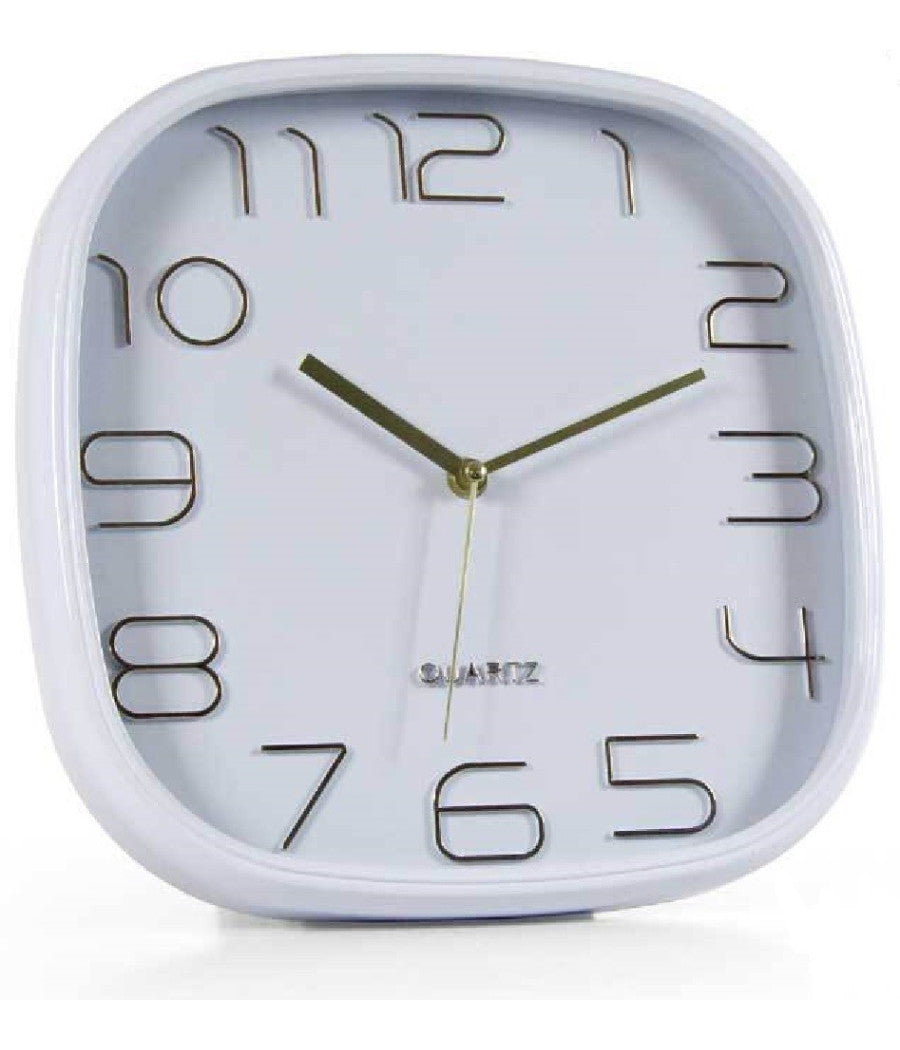 Orologio Da Parete Quadrato Silenzioso 30x4cm In Plastica Vari Colori Ass 768194         