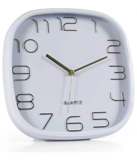 Orologio Da Parete Quadrato Silenzioso 30x4cm In Plastica Vari Colori Ass 768194         