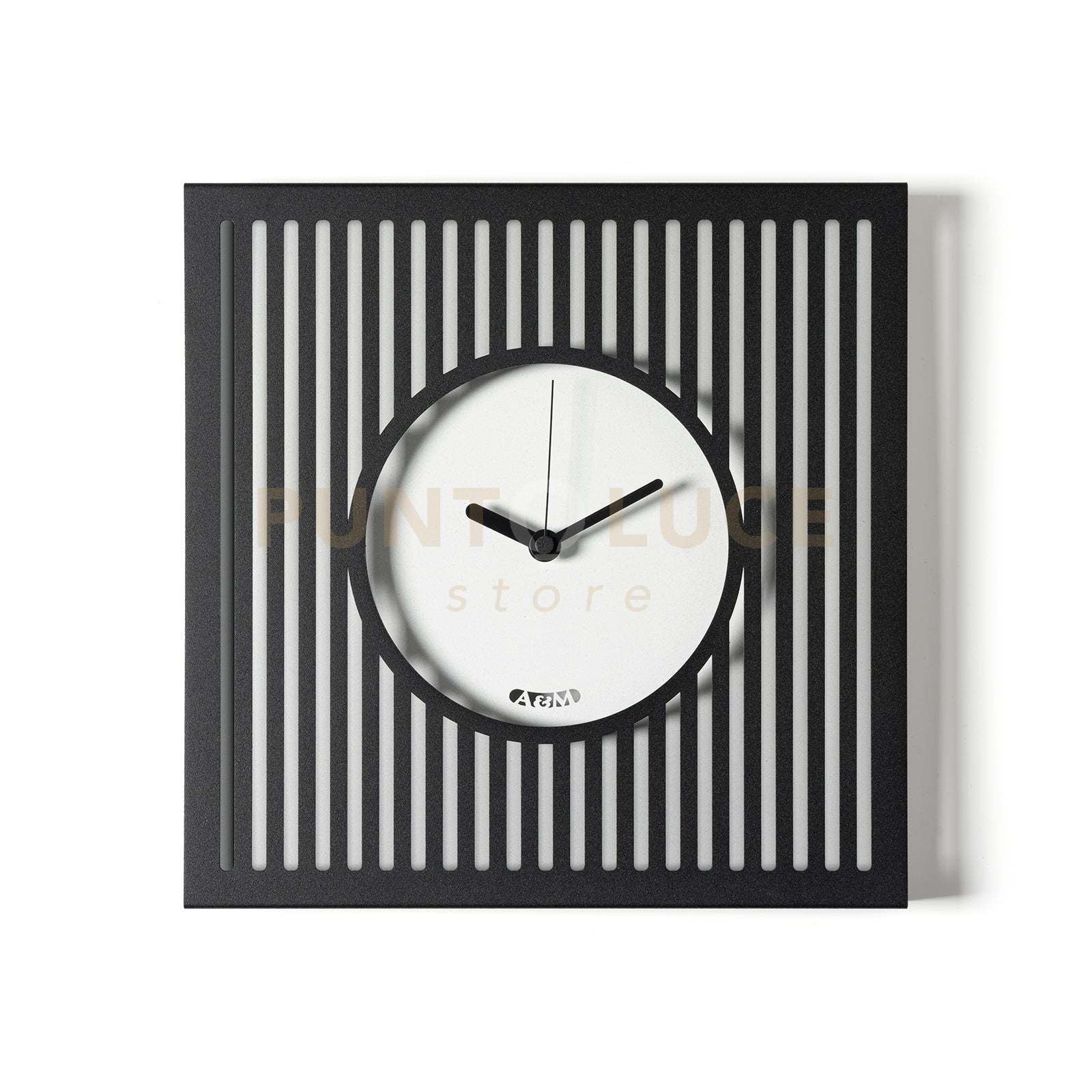 orologio da parete tiffany piccolo Nero ,bianco marmo in Ferro 35x35hcm