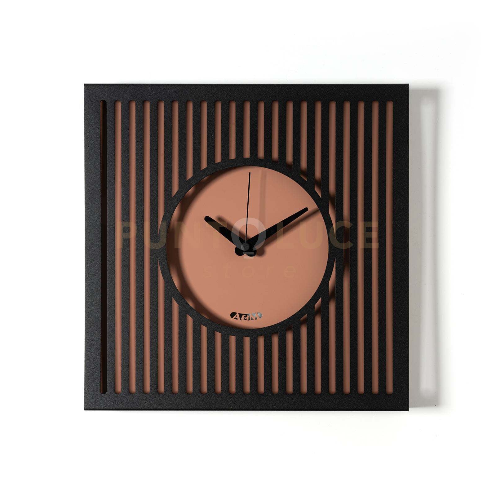 orologio da parete tiffany piccolo Nero ,mocha mousse in Ferro 35x35hcm