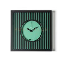 orologio da parete tiffany piccolo Nero ,verde acqua in Ferro 35x35hcm