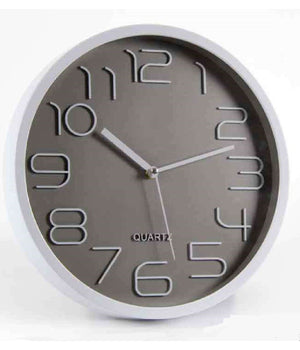 Orologio Da Parete Tondo 30x4 Cm Movimento Silenzioso Elegante Assortiti 684111         