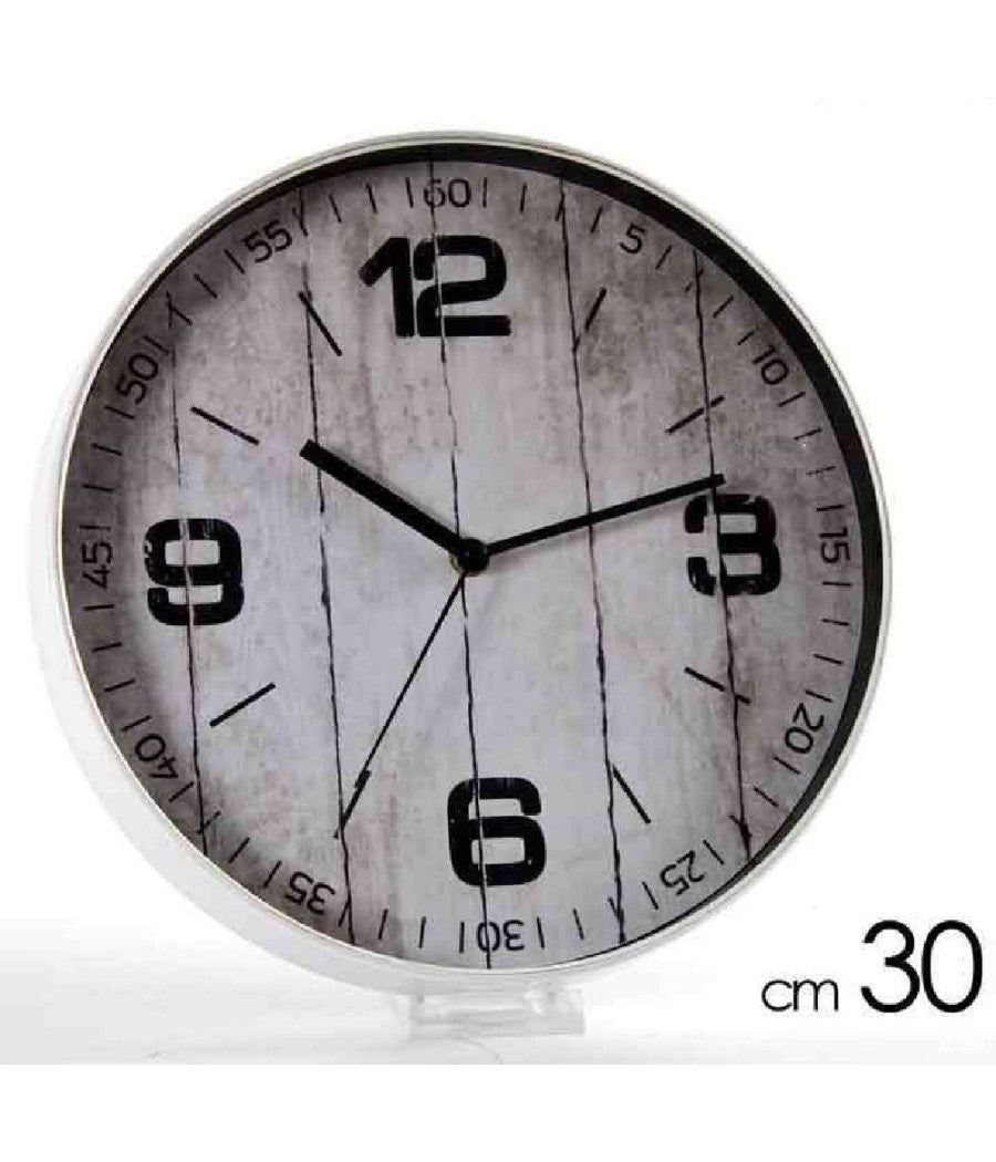 Orologio Da Parete Tondo Movimento Silenzioso 30x4cm Plastica Vari Colori 738869         