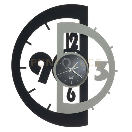 orologio da parete victor Nero e Alluminio in Ferro 45x53cmh