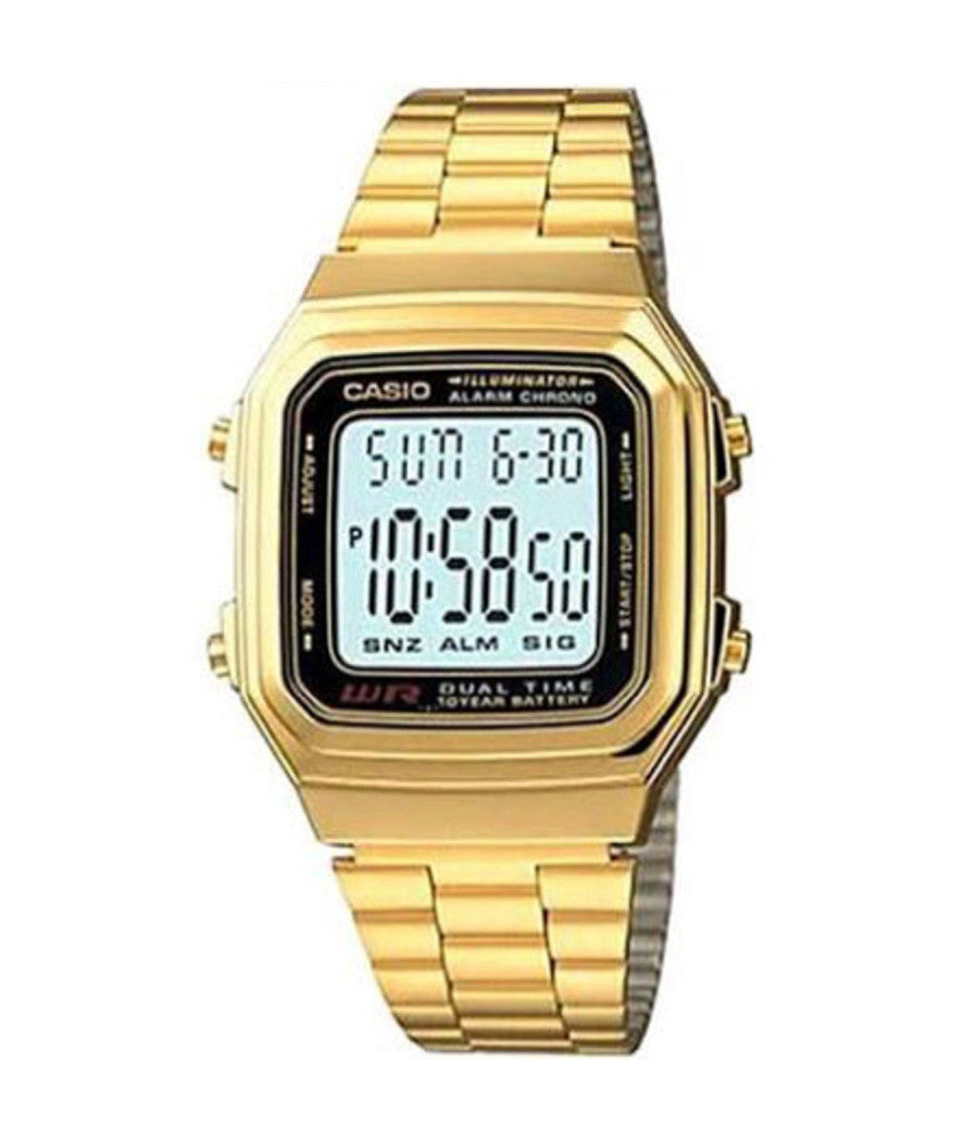 Orologio Da Polso Casio A178wga-1adf Uomo Donna Digitale Sveglia Luce Oro         