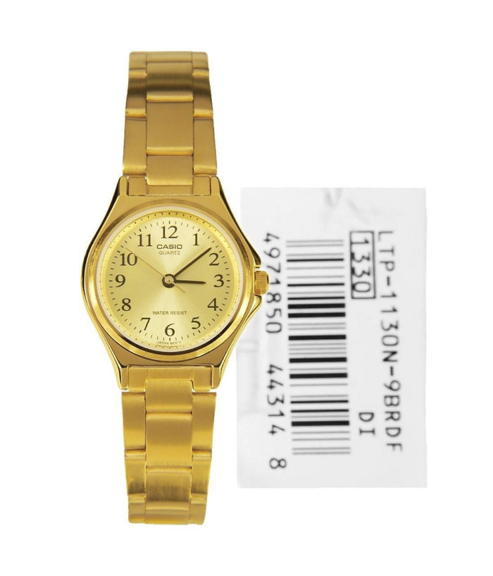 Orologio Da Polso Casio Ltp-1130n-9brdf Analogico Quad Dorato Acciaio Oro         