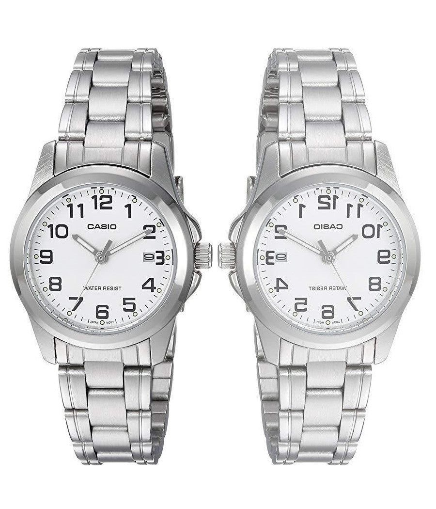 Orologio Da Polso Casio Ltp-1215a-7b Analogico Donna Acciaio Data Q Bianco         