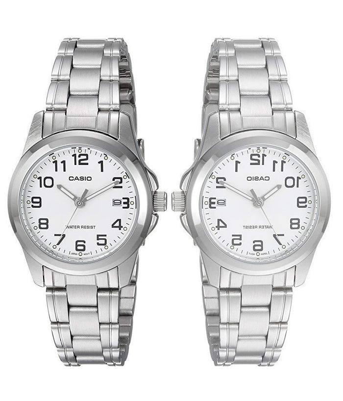 Orologio Da Polso Casio Ltp-1215a-7b Analogico Donna Acciaio Data Q Bianco         