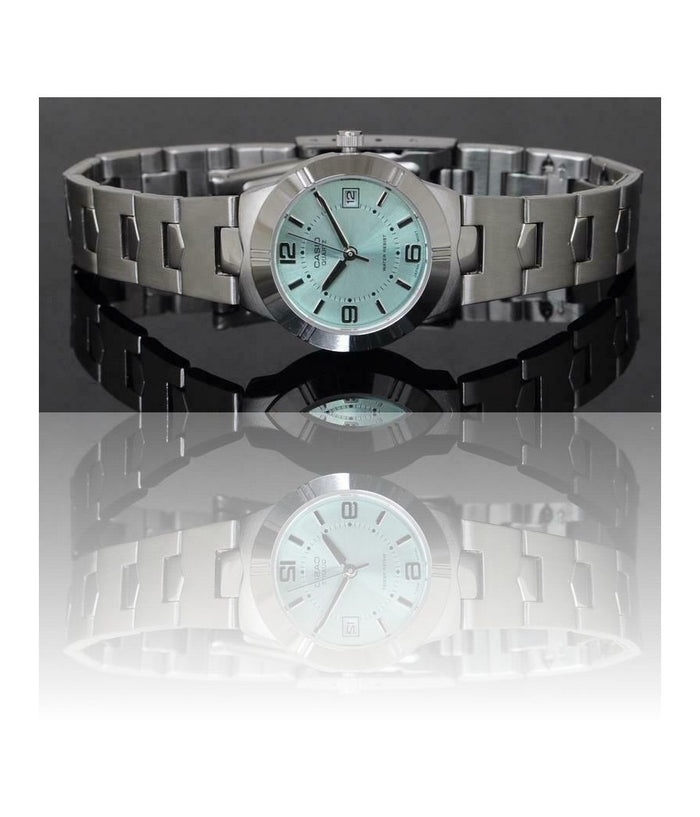 Orologio Da Polso Casio Ltp-1241d-3adf Analogico Donna Acciaio Quad Verde         