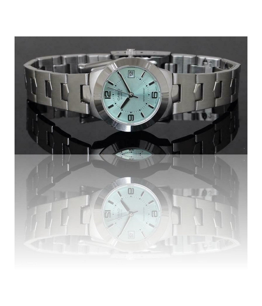 Orologio Da Polso Casio Ltp-1241d-3adf Analogico Donna Acciaio Quad Verde         