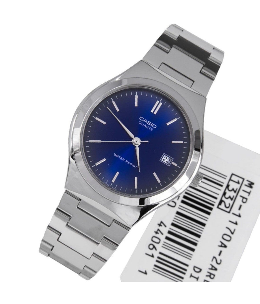 Orologio Da Polso Casio Mtp-1170a-2ardf Analogico Uomo Acciaio Data Q Blu         