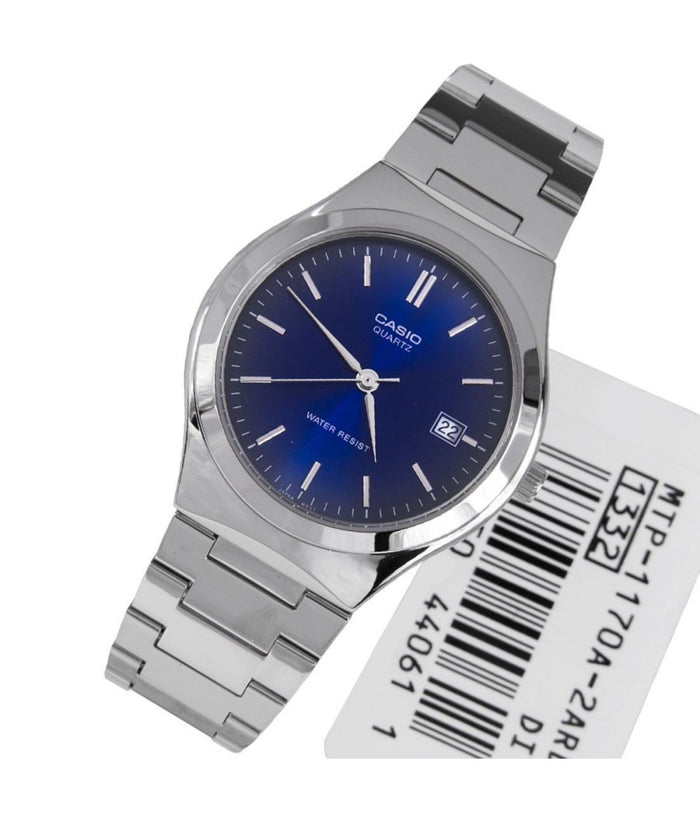 Orologio Da Polso Casio Mtp-1170a-2ardf Analogico Uomo Acciaio Data Q Blu         