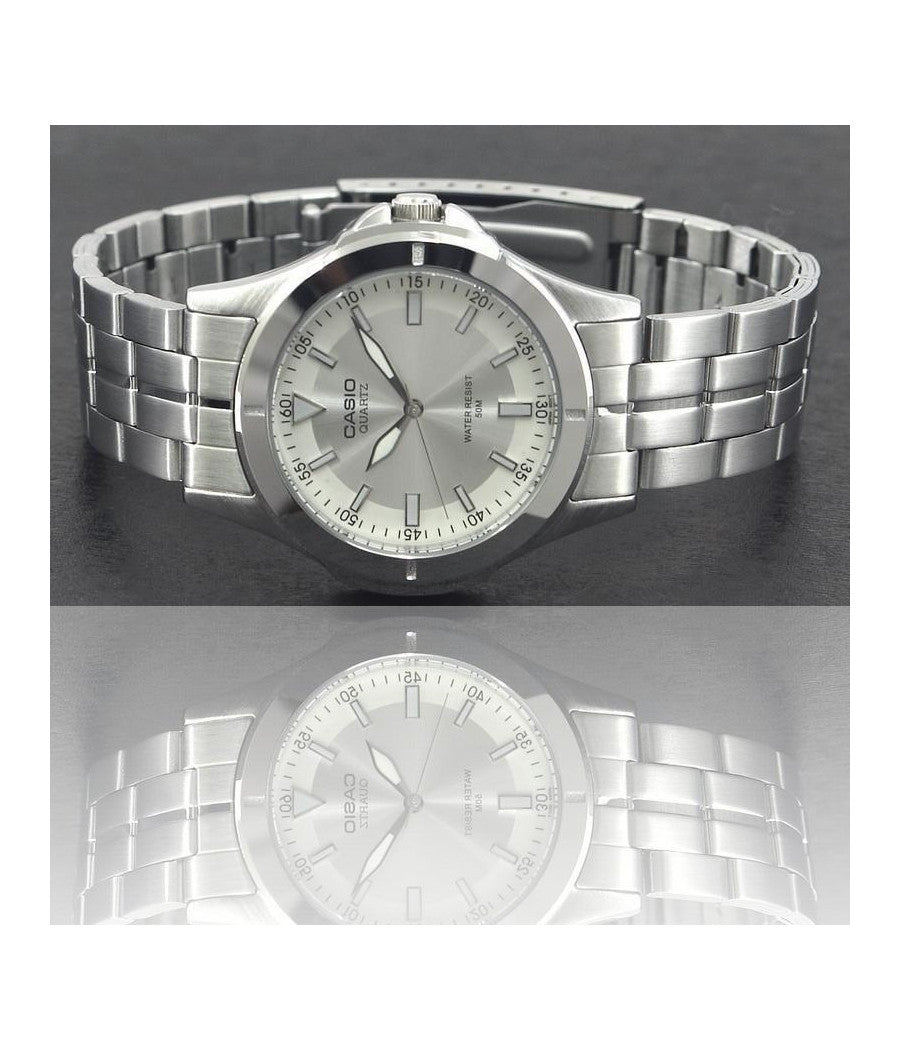 Orologio Da Polso Casio Mtp-1214a-7avdf Analogico Uomo Acciaio Fondo Silver         