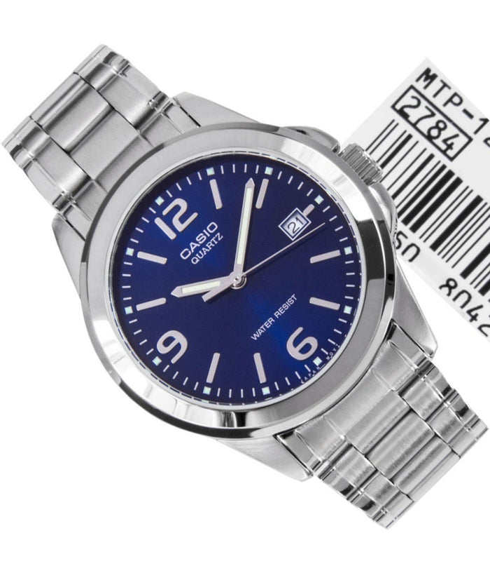 Orologio Da Polso Casio Mtp-1215a-2adf Analogico Uomo Acciaio Data Q Blu         