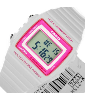 Orologio Da Polso Casio W-215h-2avdf Digitale Unisex Sveglia Crono Bianco         