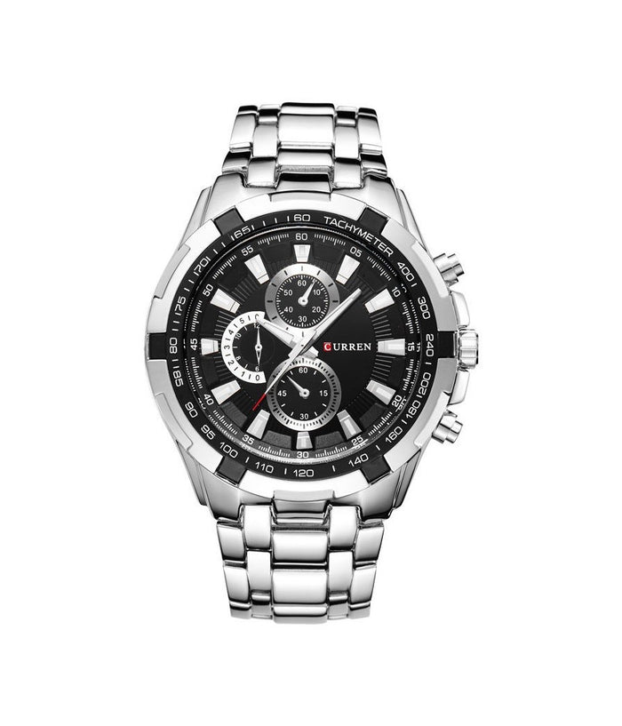 Orologio Da Polso Curren 8023 Uomo Analogico Quarzo Cinturino In Metallo Design         