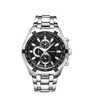 Orologio Da Polso Curren 8023 Uomo Analogico Quarzo Cinturino In Metallo Design         