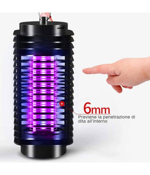 Zanzariera Elettrica Anti Zanzare Mosche Lampada Uv Led 3w Elettroinsetticida         
