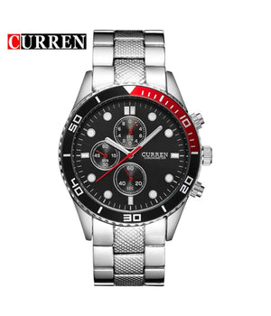 Orologio Da Polso Uomo Al Quarzo Con Data Quadrante Nero Curren 8028 Analogico         