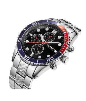 Orologio Da Polso Uomo Al Quarzo Con Data Quadrante Nero Curren 8028 Analogico         