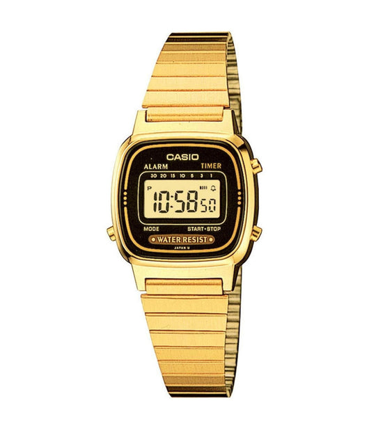 Orologio Da Polso Casio La670wga-1df Digitale Donna Acciaio Vintage Dorato         