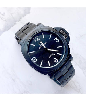 Orologio Da Polso Ik Collection Uomo Analogico Quarzo Grande Nero Fondo Nero         