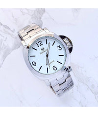 Orologio Da Polso Ik Collection Uomo Analogico Quarzo Grande Silver Fondo Bianco         