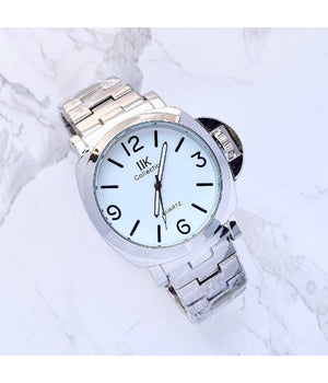 Orologio Da Polso Ik Collection Uomo Analogico Quarzo Grande Silver Fondo Bianco         