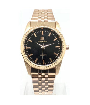 Orologio Da Polso Ik Collection Uomo Donna Analogico Quarzo Rosa Quadrante Nero         