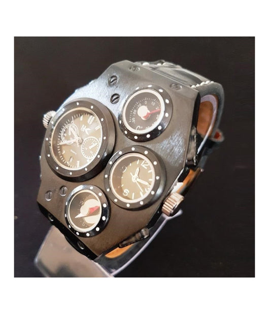 Orologio Da Polso Nero Uomo Analogico Quarzo Moderno Fashion Alla Moda         