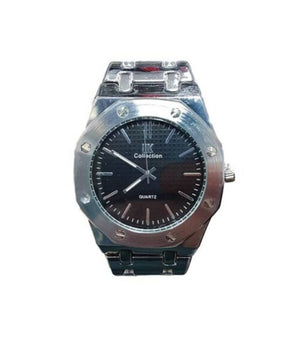 Orologio Da Polso Uomo Analogico Ik Collection Al Quarzo Silver Quadrante Nero         