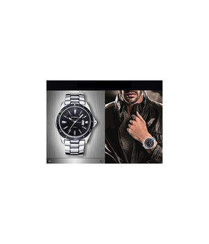 Orologio Da Polso Uomo Design Business Curren 8110g Analogico Quadrante Nero         