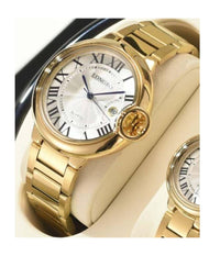 Orologio Da Polso Uomo Donna Longbo 80771 Quarzo Data Impermeabile Dorato Bianco    -uomo    -
