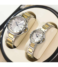 Orologio Da Polso Uomo Donna Longbo 80771 Quarzo Data Impermeabile Silver Dorato         